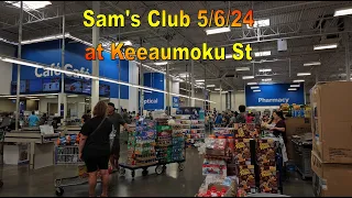 [4K] Sam's Club at Keeaumoku St on 5/6/24 in Honolulu, Oahu, Hawaii