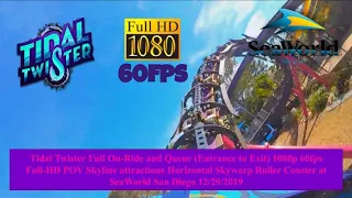 Tidal Twister On-Ride and Queue 1080p 60fps Full-HD POV Roller Coaster at SeaWorld San Diego 2019
