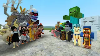 NEW ALL DARK DECEPTION CHAPTER 1-4 NPCs VS MINECRAFT MOBS in Garry's Mod!