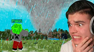 BAZA VS OGROMNE TORNADO w Minecraft CHALLENGE!