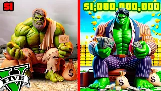 HULK de 1$ vs HULK de 1.000.000$ en GTA 5!