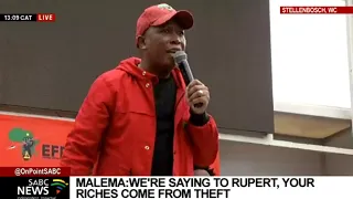EFF Picket | Malema addresses supporters outside Remgro offices in Stellenbosch