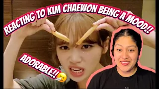 CHAEWON'S SOO CLUMSY!!! (Reacting to Kim Chaewon being a mood!!)