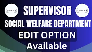Important Update - Female Supervisor Social Welfare Department Aspirants|| Edit Option Available