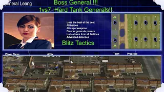 Boss General 1 vs 7 Hard Generals. (Blitz Tactics)