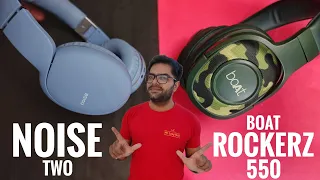 Noise TWO VS boAt Rockerz 550 Wireless Headphones ⚡⚡ Which One to consider 🤔🤔