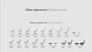 Vitra Eames Aluminium Group glide replacement | Vitra Eames Aluminium Group Gleiterwechsel