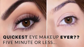 QUICK EASY EYE MAKEUP TUTORIAL | Lazy? No Time? In A Hurry? Well...this is for you!