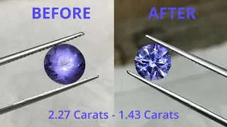 Giving This Gemstone New Life, How I Recut This Damaged Tanzanite