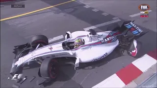 Felipe Massa crash Monaco GP 2016 FP1