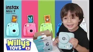 ICE BLUE Fujifilm Instax Mini 9 Instant Camera Review FUJI FILM - Willy's Toys