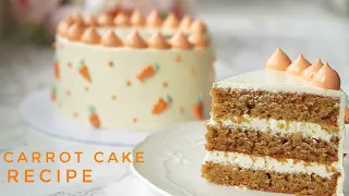 Incredibly Moist and Simple Carrot Cake/ 2 Recipes for Cream Cheese Frosting