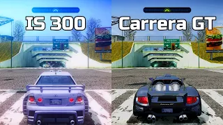 NFS Most Wanted: Lexus IS 300 vs Porsche Carrera GT - Drag Race