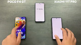 Poco F4 GT VS Xiaomi 11T Pro - First SPEED TEST