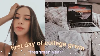 first day of college grwm *freshman year*