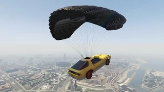 Летаем на машинах по небу (GTA 5 Online Смешные Моменты)