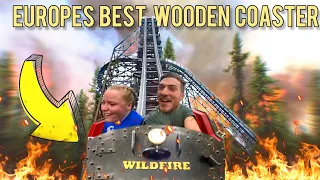 IS WILDFIRE EUROPES BEST WOODEN ROLLER COASTER !? @ KOLMÅRDEN ZOO 2023