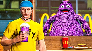 Jeffy Tried The GRIMACE SHAKE At 3AM In GTA 5!