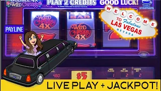 JACKPOT! 🍒 DOUBLE 4X WILD CHERRY SLOT MACHINE 🍒 PLUS PINK DIAMOND 💎 Caesars Palace Vegas!