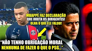 🚨 EITA! PRESIDENTE DO PSG PERDEU A LINHA e MBAPPÉ MANDA RECADO!