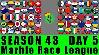Marble Race League Season 43 Day 5 Marble Race in Algodoo / Marble Race King