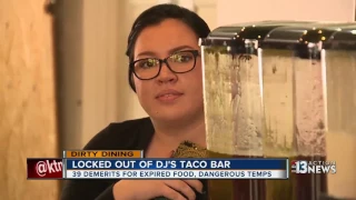 Expired food and a moldy pepper at DJ's Taco Bar on Dirty Dining