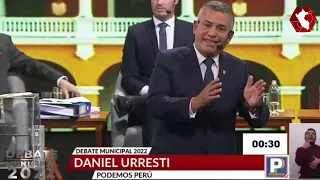 Daniel Urresti evita responder y pasa incómodo momento | Debate electoral Lima JNE