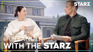 Outlander | Caitríona Balfe & Sam Heughan Get Competitive During Catchphrase | Season 7