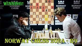 BIG WINNING!! Alireza Firouzja vs Magnus Carlsen || Norway Chess 2024 - R9 - Armageddon