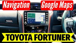 How to use Navigation / Google Maps in Toyota Fortuner & Legender ? Android Auto GPS #toyotafortuner