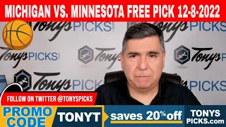 Michigan vs. Minnesota 12/8/2022 FREE College Basketball Game Analysis on NCAAB Betting Tips