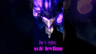 Top 5 sololevling fight 🔥 #sololeveling