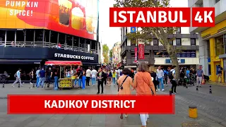 Kadikoy District Istanbul 2022 30 September Walking Tour|4k UHD 60fps