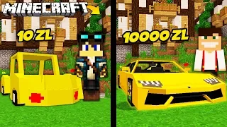 SAMOCHÓD ZA 10 ZŁ VS SAMOCHÓD ZA 10000 ZŁ W MINECRAFT! || MINECRAFT PRESTIŻ