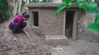 Girl Live Off Grid Build The Most Beautiful underground Dugout