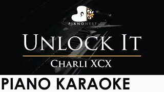 Charli XCX - Unlock It (CTRL Superlove Mix) Lock It Slowed - Piano Karaoke Instrumental Cover