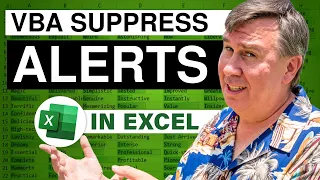 Excel - How to Suppress Alerts in a VBA Macro - Episode 1355