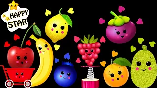 Fruits Dancing Sensory Video - Funky Fruits with Colors -  Fun Dance Video with Music and Animation