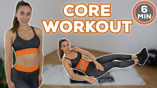 6 MIN. CORE WORKOUT | Sixpack & unterer Rücken Workout für Zuhause!