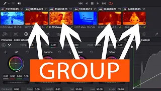 Use GROUPS in DaVinci Resolve for FASTER COLOR GRADING (how to copy color grades in Resolve)