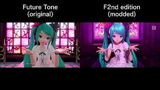 Project DIVA - World is Mine comparison (Future Tone vs. F2nd Song Pack)