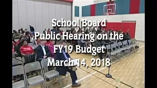 School Board Budget Public Hearing (3-14-18)