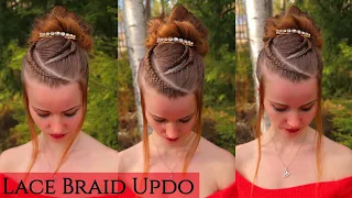 Curvy Lace Braid Updo | Hairstyles for Long Hair