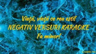 Viata , viata ce rea esti! Hora rară! NEGATIV VERSURI KARAOKE! Fa minor!