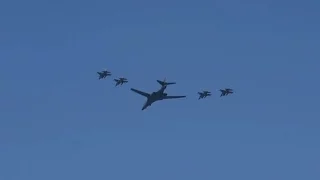 U.S. B-1 bombers fly over South Korea Osan in Strategic Display of Airpower