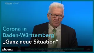 Pressekonferenz mit Winfried Kretschmann zur aktuellen Corona-Lage in Baden-Württemberg am 11.01.22