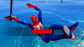 GTA 5 Funny Wasted SPIDERMAN Flooded Los Santos #296 (Funny Moments)
