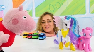 Wir zählen Spielsachen mit Peppa Wutz.