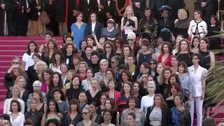 Cate Blanchett, Lea Seydoux, Kirsten Stewart and more protest during the Cannes Film Festival 2018.