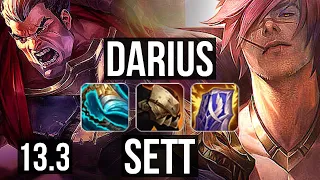 DARIUS vs SETT (TOP) | 12/1/6, 3.1M mastery, Legendary | KR Master | 13.3